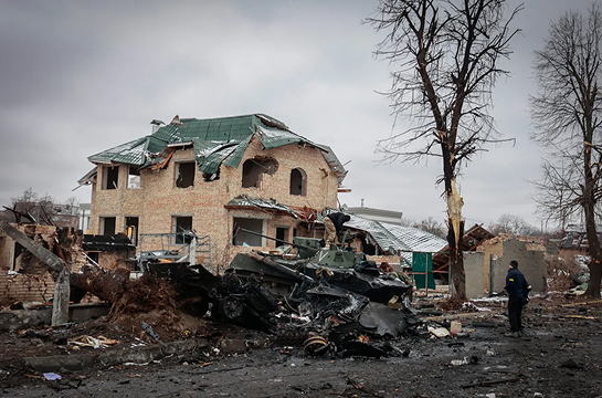 A house, destroted by russian troops in 2022, near Bucha, Kyiv region / AP