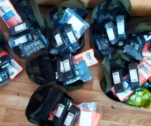 Assembling warming kits for soldiers
